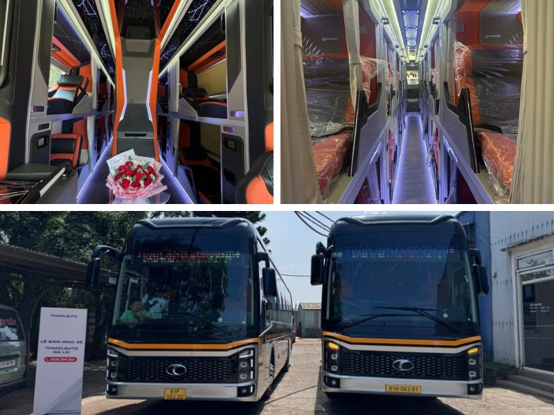 Nhà xe Việt Tân từ Đà Lạt đi Kon Tum với loại xe giường nằm Limousine 34 chỗ